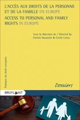 Couverture du produit · L'accès aux droits de la personne et de famille en Europe