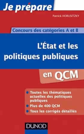 Couverture du produit · L'Etat et les politiques publiques en QCM - Concours des catégories A et B