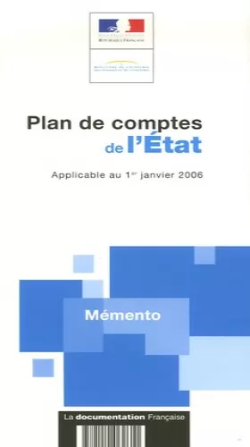 Couverture du produit · Memento - Plan de comptes de l'état 2006