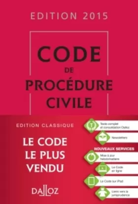 Couverture du produit · Code de procédure civile 2015 - 106e éd.