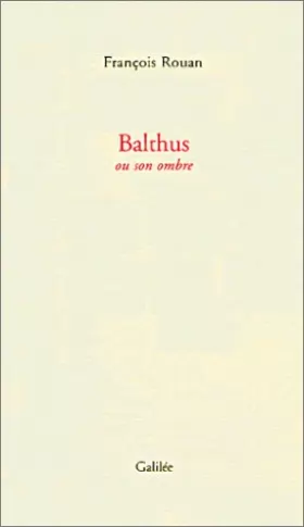 Couverture du produit · Balthus ou son ombre