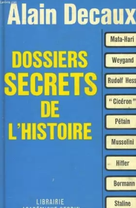 Couverture du produit · Dossiers secrets de l'histoire