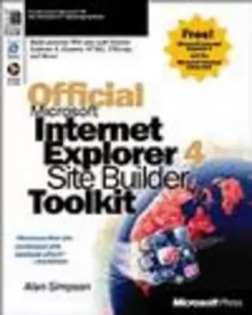 Couverture du produit · Official Microsoft Internet Explorer 4 Site Builder Toolkit