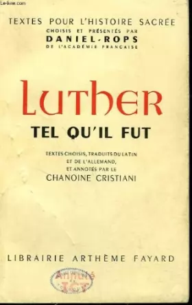 Couverture du produit · Luther tel qu'il fut.