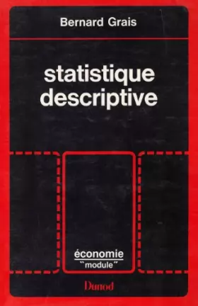 Couverture du produit · Statistique descriptive