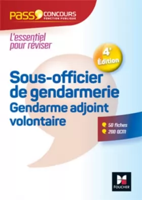 Couverture du produit · Pass'Concours Sous-officier de gendarmerie / Gendarme adjoint volontaire