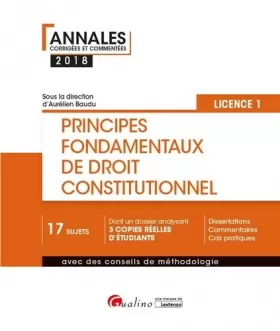 Couverture du produit · PRINCIPES FONDAMENTAUX DE DROIT CONSTITUTIONNEL - L1-S1 2EME EDITION: LA CONSTITUTION - L'ETAT - LA SEPARATIONDES POUVOIRS - L'