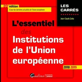 Couverture du produit · L'essentiel des institutions de l'Union européenne