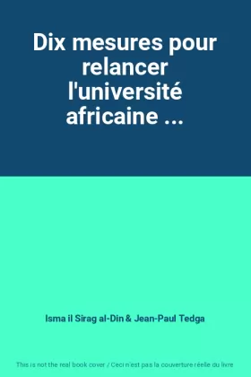 Couverture du produit · Dix mesures pour relancer l'université africaine ...