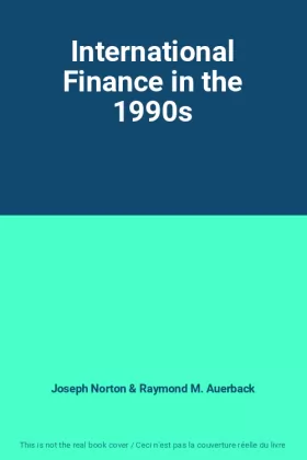 Couverture du produit · International Finance in the 1990s