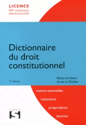 Couverture du produit · Dictionnaire du droit constitutionnel - 9e éd.