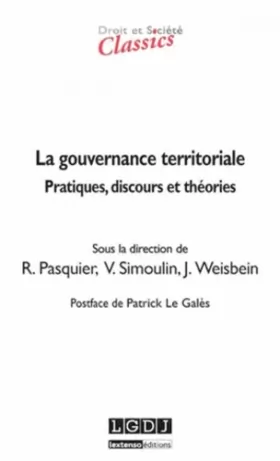Couverture du produit · La Gouvernance territoriale. Pratiques, discours et théories