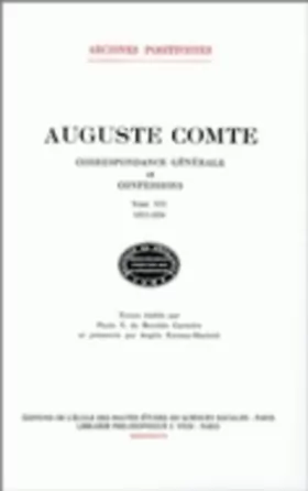 Couverture du produit · Correspondance générale et confessions, tome 7 : 1853-1854