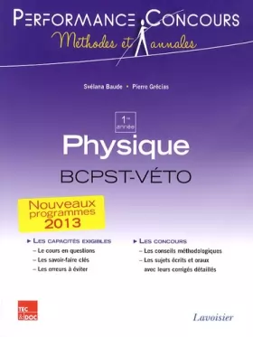 Couverture du produit · Physique 1re année BCPST-VETO