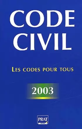 Couverture du produit · Code civil 2003