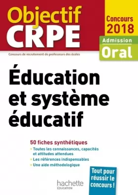 Couverture du produit · CRPE en fiches : Éducation et système éducatif 2018