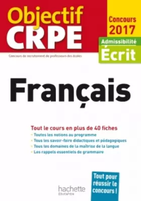 Couverture du produit · Objectif CRPE En Fiches Français - 2017
