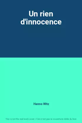 Couverture du produit · Un rien d'innocence