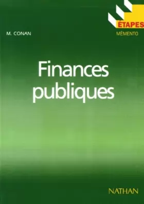 Couverture du produit · Finances publiques
