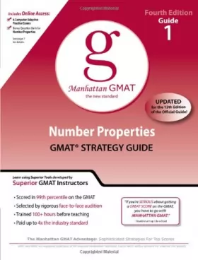 Couverture du produit · Number Properties GMAT Preparation Guide, 4th Edition