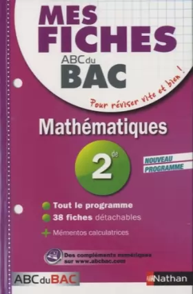 Couverture du produit · Mes fiches ABC du BAC Mathématiques 2de
