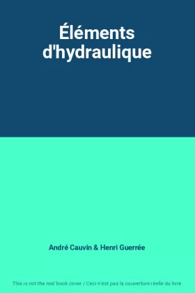 Couverture du produit · Éléments d'hydraulique