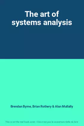 Couverture du produit · The art of systems analysis