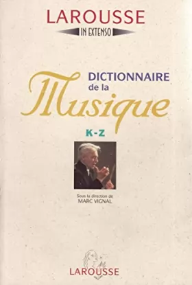 Couverture du produit · Dictionnaire de la musique K-Z