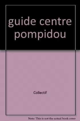 Couverture du produit · Centre Pompidou