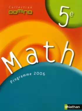 Couverture du produit · Math 5e : Programme 2006