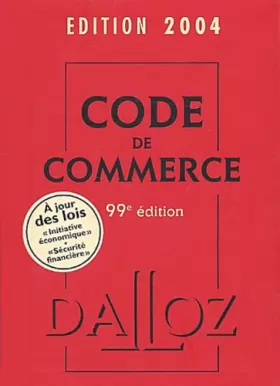 Couverture du produit · Code de commerce 2004