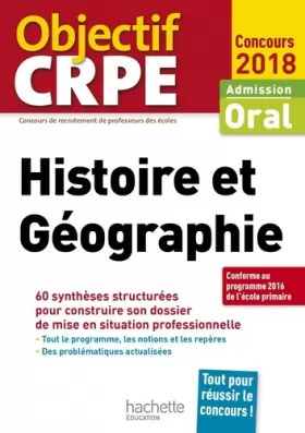 Couverture du produit · CRPE en fiches : Histoire Géographie 2018