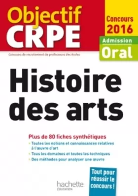 Couverture du produit · CRPE en fiches : Histoire des arts - 2016