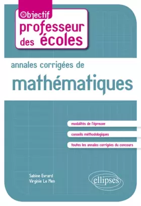 Couverture du produit · Annales Corrigées de Mathématiques