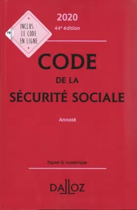 Couverture du produit · Code de la sécurité sociale annoté