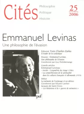 Couverture du produit · Cités 2006, n° 25: Emmanuel Lévinas