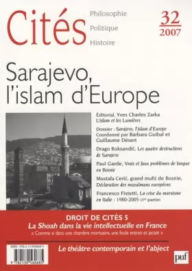 Couverture du produit · Cités, N° 32 : Sarajevo, l'islam d'Europe