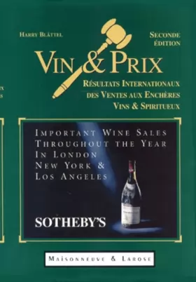 Couverture du produit · VIN ET PRIX : WINE AND PRICE : WEIN UND PREIS. 2 volumes, Edition 1998