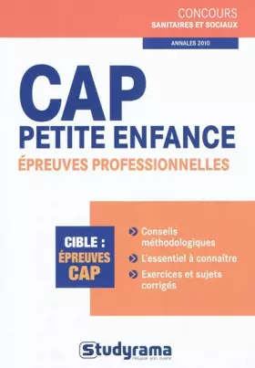 Couverture du produit · Cap petite enfance - Epreuves professionnelles