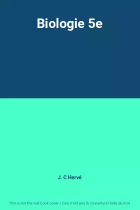 Couverture du produit · Biologie 5e