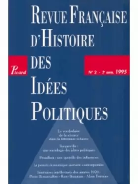 Couverture du produit · Revue française d'histoire des idées politiques, numéro 2, 1995