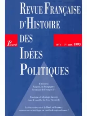 Couverture du produit · Revue française d'histoire des idées politiques, numéro 1