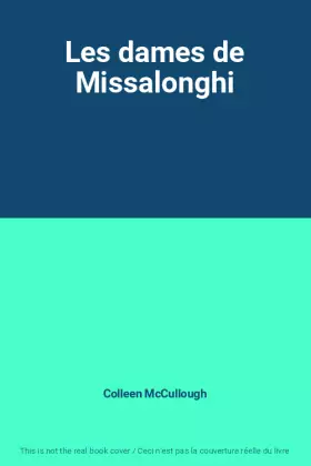 Couverture du produit · Les dames de Missalonghi