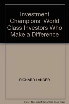 Couverture du produit · Investment Champions: World Class Investors Who Make a Difference