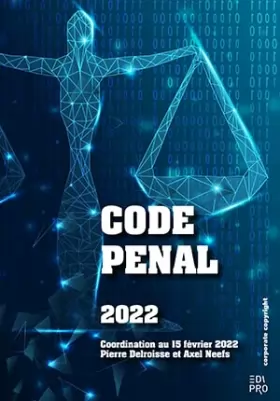 Couverture du produit · Code pénal belge 2022