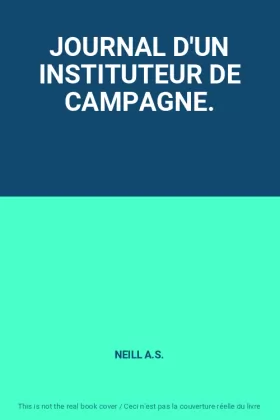 Couverture du produit · JOURNAL D'UN INSTITUTEUR DE CAMPAGNE.