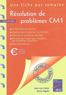 Couverture du produit · RESOLUTION PROBLEMES CM1 EUROS
