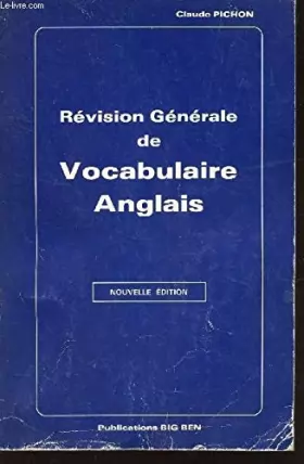 Couverture du produit · REVISION GENERALE DE VOCABULAIRE ANGLAIS.