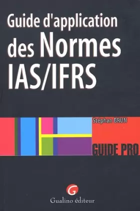 Couverture du produit · Guide d'application des Normes IAS/IFRS