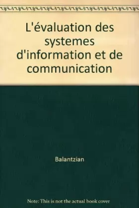 Couverture du produit · L'Evaluation des systèmes d'information et de communication